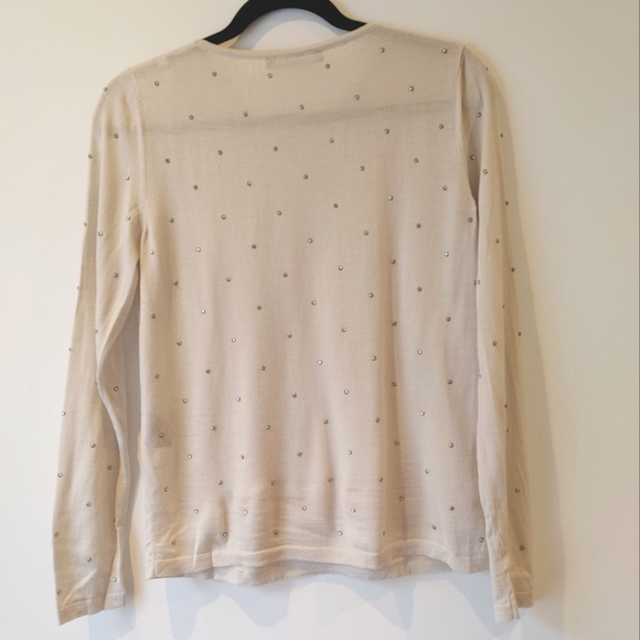 Max Mara Sierra Embellished Wool Sweater Size 6 - Picture 8 of 14